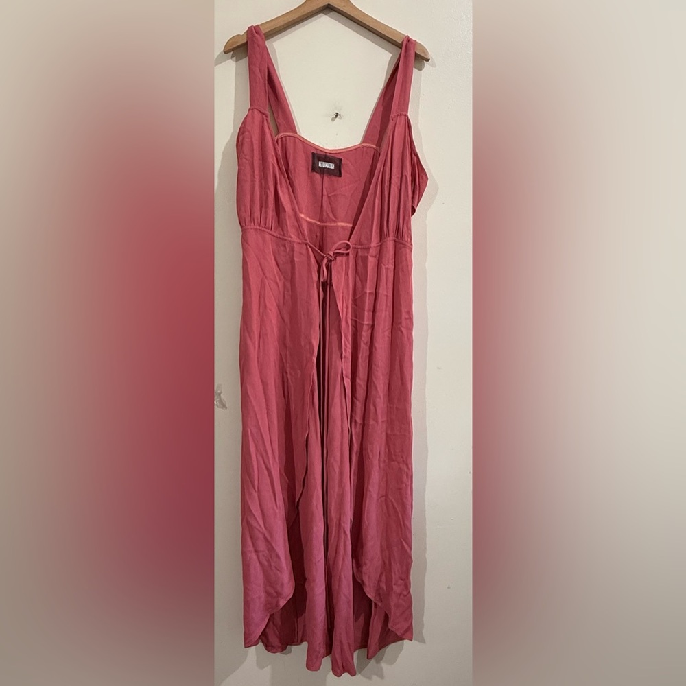 Reformation Coral Textured Dress